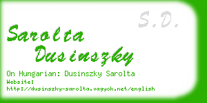 sarolta dusinszky business card